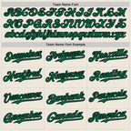 Custom Cream Black Pinstripe Kelly Green Authentic Two Tone Baseball Jersey