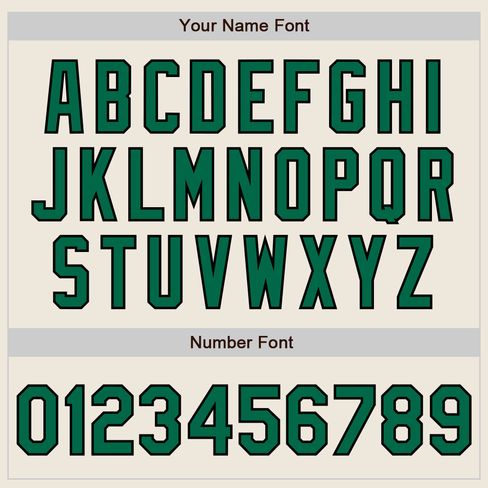 Custom Cream Black Pinstripe Kelly Green Authentic Two Tone Baseball Jersey