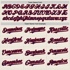 Custom Cream Navy Pinstripe Red Authentic Two Tone Baseball Jersey