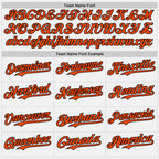 Custom White Orange Pinstripe Black Authentic Two Tone Baseball Jersey
