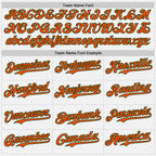Custom White Orange Pinstripe Green Authentic Two Tone Baseball Jersey