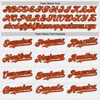 Custom White Orange Pinstripe Brown Authentic Two Tone Baseball Jersey