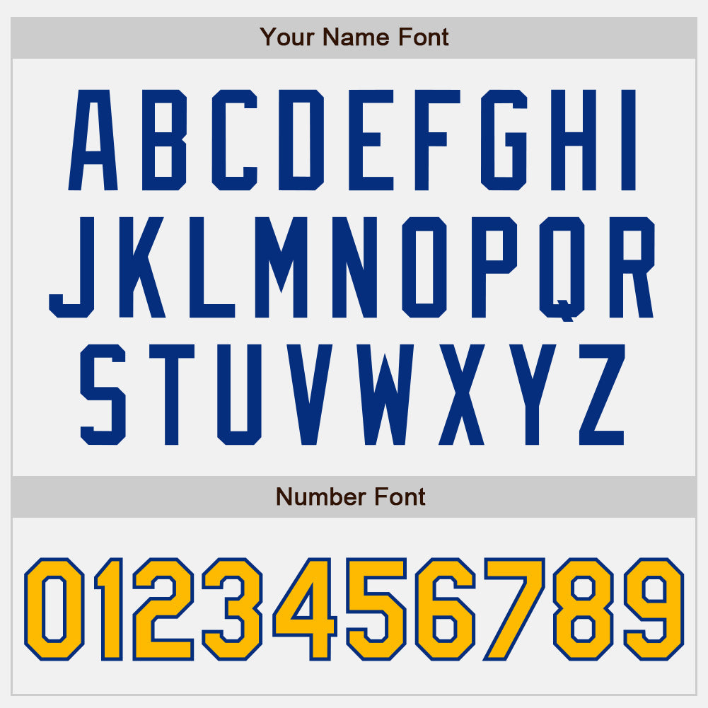 Custom White Gold Pinstripe Royal Authentic Two Tone Baseball Jersey