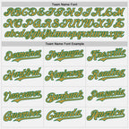 Custom White Old Gold Pinstripe Kelly Green Authentic Two Tone Baseball Jersey