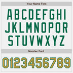 Custom White Old Gold Pinstripe Kelly Green Authentic Two Tone Baseball Jersey