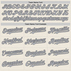 Custom Cream Steel Gray Pinstripe Gray Authentic Two Tone Baseball Jersey