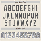 Custom Cream Steel Gray Pinstripe Gray Authentic Two Tone Baseball Jersey