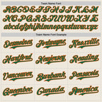 Custom Cream Kelly Green Pinstripe Orange Authentic Two Tone Baseball Jersey