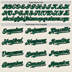 Custom Cream Kelly Green Pinstripe Black Authentic Two Tone Baseball Jersey