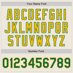 Custom Cream Kelly Green Pinstripe Gold Authentic Two Tone Baseball Jersey