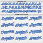 Custom White Light Blue Pinstripe Royal Authentic Two Tone Baseball Jersey