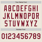 Custom Cream Crimson Pinstripe Crimson Authentic Two Tone Baseball Jersey