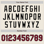 Custom Cream Crimson Pinstripe Black Authentic Two Tone Baseball Jersey