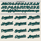 Custom Cream Teal Pinstripe Black Authentic Two Tone Baseball Jersey