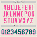 Custom Cream Teal Pinstripe White-Pink Authentic Two Tone Baseball Jersey