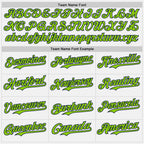 Custom White Neon Green Pinstripe Navy Authentic Two Tone Baseball Jersey