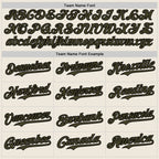 Custom Cream Olive Pinstripe Black Authentic Two Tone Baseball Jersey