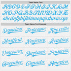 Custom White Sky Blue Pinstripe Sky Blue Authentic Two Tone Baseball Jersey