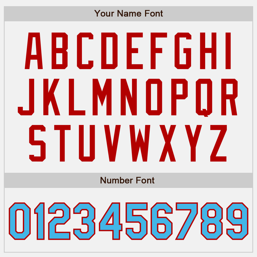 Custom White Sky Blue Pinstripe Red Authentic Two Tone Baseball Jersey