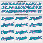 Custom White Aqua Pinstripe Purple Authentic Two Tone Baseball Jersey