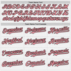 Custom White Medium Pink Pinstripe Black Authentic Two Tone Baseball Jersey