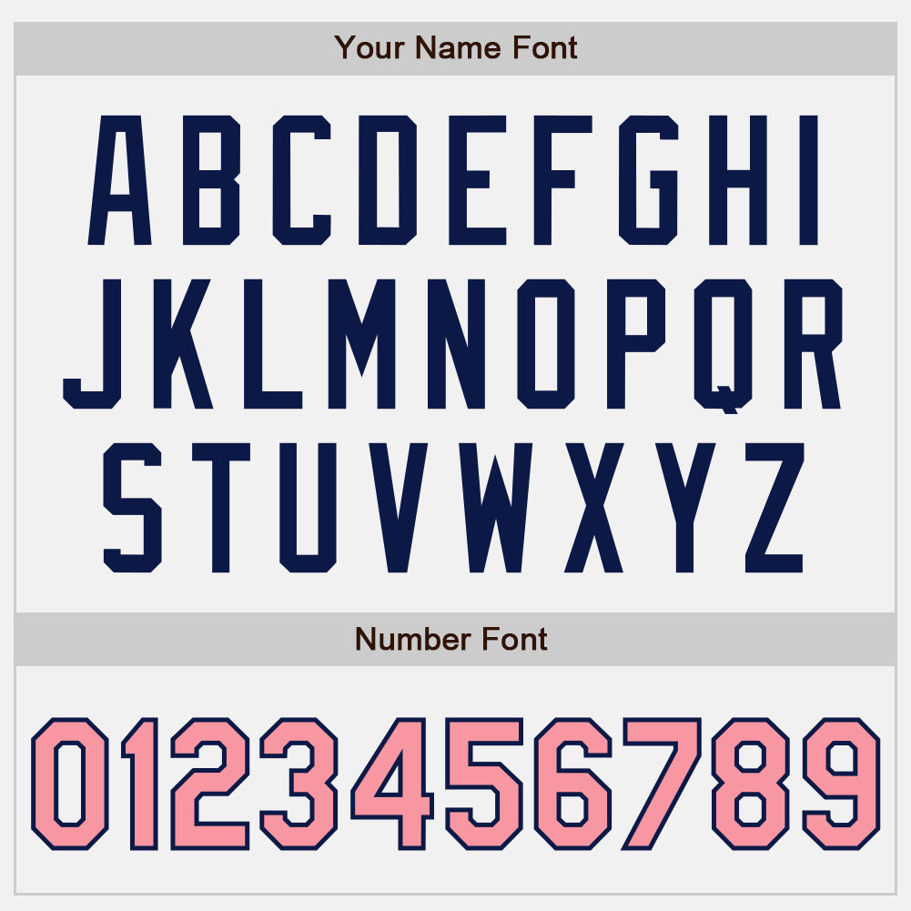 Custom White Medium Pink Pinstripe Navy Authentic Two Tone Baseball Jersey