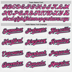 Custom White Black Pinstripe Teal-Pink Authentic Two Tone Baseball Jersey