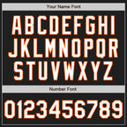 Custom Black Orange Pinstripe White Authentic Two Tone Baseball Jersey