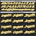Custom Black Gold Pinstripe White Authentic Two Tone Baseball Jersey