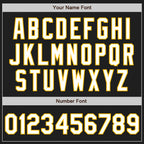 Custom Black Gold Pinstripe White Authentic Two Tone Baseball Jersey