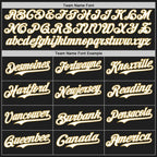 Custom Black Old Gold Pinstripe White Authentic Two Tone Baseball Jersey