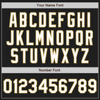Custom Black Old Gold Pinstripe White Authentic Two Tone Baseball Jersey