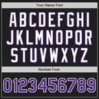 Custom Black Purple Pinstripe White Authentic Two Tone Baseball Jersey