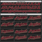 Custom Black Crimson Pinstripe Cream Authentic Two Tone Baseball Jersey