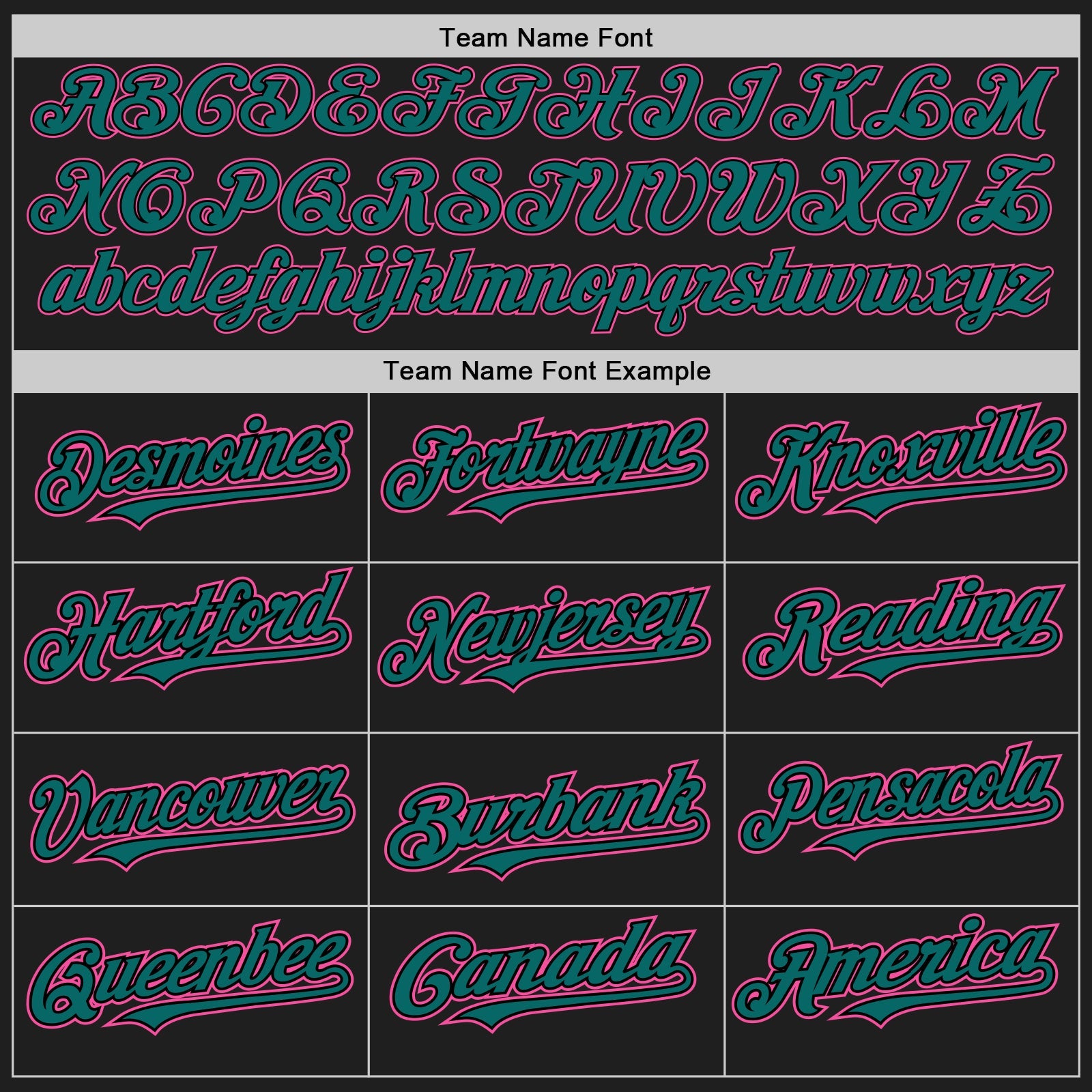 Custom Black Teal Pinstripe Pink Authentic Two Tone Baseball Jersey