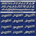 Custom Royal Black Pinstripe White Authentic Two Tone Baseball Jersey