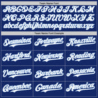 Custom Royal Light Blue Pinstripe White Authentic Two Tone Baseball Jersey