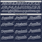 Custom Navy White Pinstripe White Authentic Two Tone Baseball Jersey