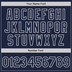 Custom Navy White Pinstripe White Authentic Two Tone Baseball Jersey