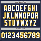 Custom Navy Gold Pinstripe White Authentic Two Tone Baseball Jersey