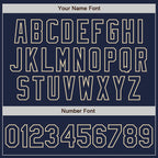 Custom Navy Cream Pinstripe Cream Authentic Two Tone Baseball Jersey