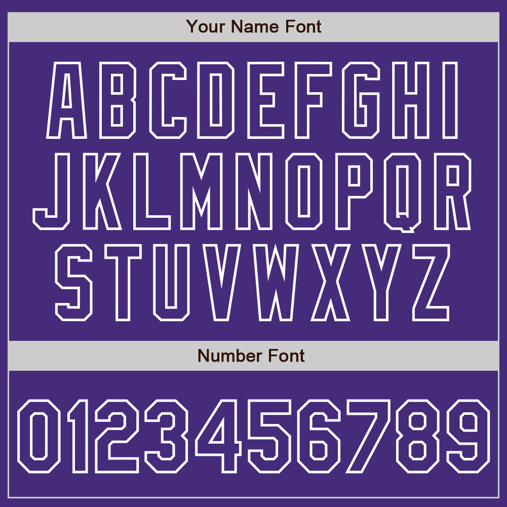 Custom Purple White Pinstripe White Authentic Two Tone Baseball Jersey