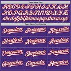 Custom Purple Red Pinstripe White Authentic Two Tone Baseball Jersey
