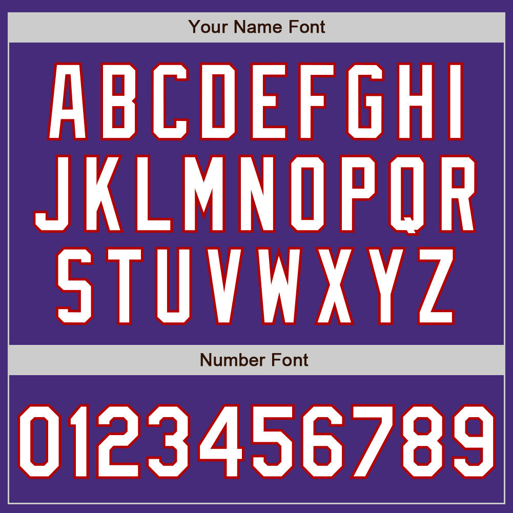 Custom Purple Red Pinstripe White Authentic Two Tone Baseball Jersey