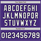 Custom Purple Black Pinstripe White Authentic Two Tone Baseball Jersey