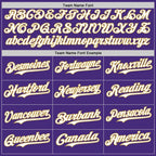 Custom Purple Old Gold Pinstripe White Authentic Two Tone Baseball Jersey