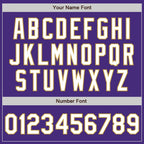 Custom Purple Old Gold Pinstripe White Authentic Two Tone Baseball Jersey