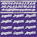 Custom Purple Gray Pinstripe White Authentic Two Tone Baseball Jersey