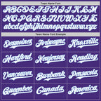 Custom Purple Light Blue Pinstripe White Authentic Two Tone Baseball Jersey