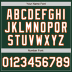 Custom Green Orange Pinstripe White Authentic Two Tone Baseball Jersey